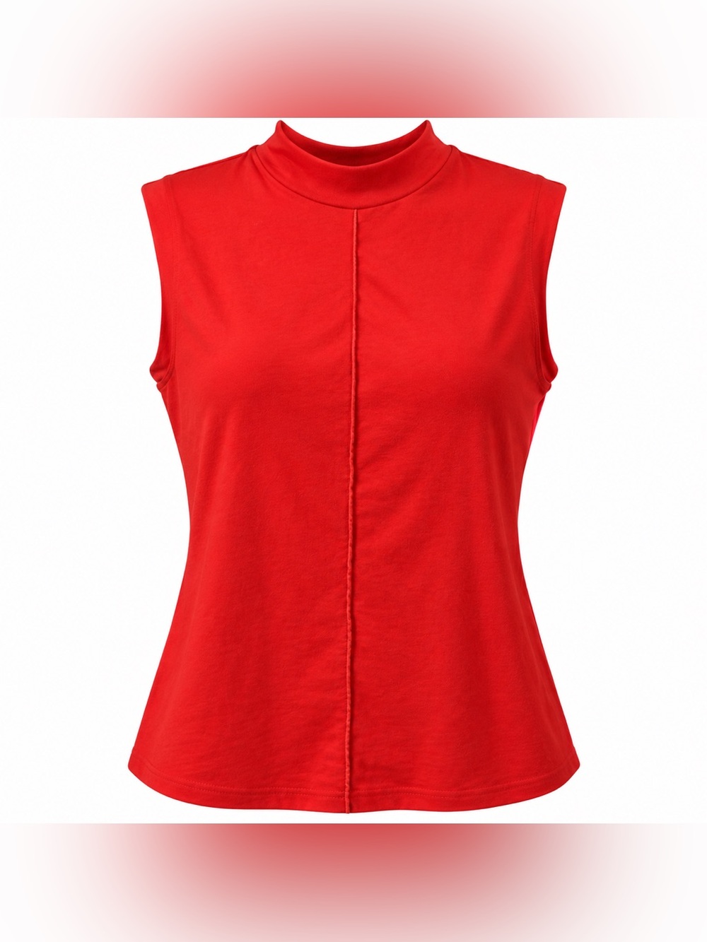 Emery Rose NWT Red Mock Neck Sleeveless Tank Top Size M